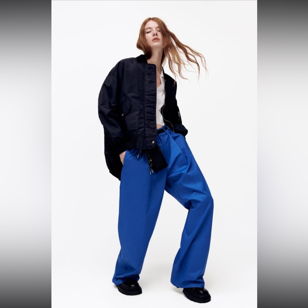Zara pleated, high rise, wide leg pants!